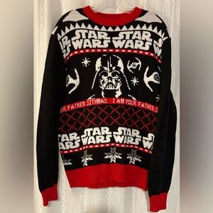 H&M Star Wars Darth Vader Christmas Print Pullover Sweater. Sz. S